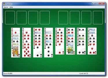 FreeCell Deal 11982 Board Layout